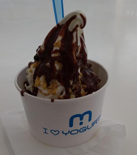 A couple from the yoghurt house, including gummy bears and marshmallows.