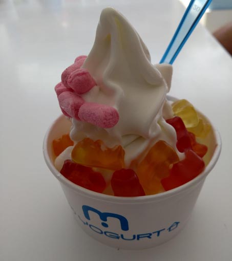 A couple from the yoghurt house, including gummy bears and marshmallows1