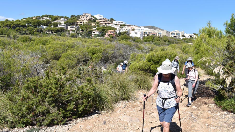 Day Two - Head down as we climb the tricky rocky path