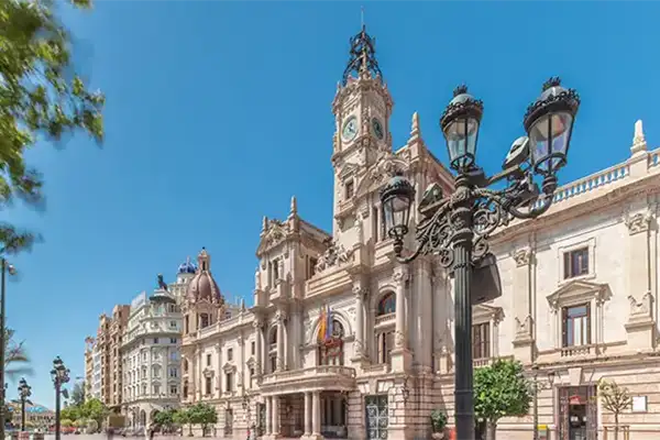Valencia Town hall Building, Included excursion walking holiday